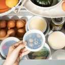 LE TAUCI Ramekins with Silicone Lids, 8 OZ Ceramic Souffl Dishes, Ramekin Bowls for Crme Brle, Dessert, Dips, Oven & Microwave Safe, Set of 4, White