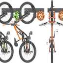 TORACK Wall-Mounted Swivel Bike Rack, Garage Vertical Bike Hangers for 3 Bikes and 3 Helmets Rotating Bike Storage Hooks Holds Up to 300 lbs