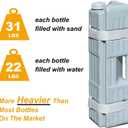Eurmax USA 4-Pack Universal Upgraded Commercial Canopy Weights - Leg Weight Bottles for Pop Up Canopy Tents, Gazebos&Shelters - Easy Wrap-Around Hook&Loop Installation, Multi-Fill: Water, Sand, Gravel&More