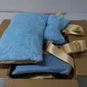 Center Console Dog Car Seat for Small Dogs, Pet Puppy Car Seats with Soft Cushion Safety Belt, Washable Cat Carseats, Pet Bed for Cars, Dog Booster Cars Seats for Dogs Small 5-15 lbs(Blue)