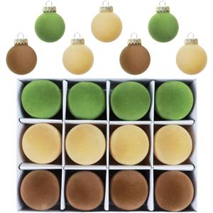 Velvet Ornaments for Christmas Tree 12 PCS Flocked Christmas Balls Ornament 2.36 Inch Velvet Xmas Ornaments Xmas Tree Decoration Shatterproof Xmas Ornament for Holiday (Brown, Green, Beige) Velvet Ornaments for Christmas Tree 12 PCS Flocked Christmas Balls Ornament 2.36 Inch Velvet Xmas Ornaments Xmas Tree Decoration Shatterproof Xmas Ornament for Holiday (Brown, Green, Beige)