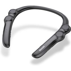 Neckband Bluetooth Speaker, Wearable Wireless Speaker with Mic,78g Lightweight, 15 Hrs Playtime, Portable Speakers for Home, Office and Outdoors (Black)