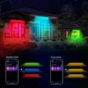 Smart Wall Washer Light Dimmable APP Control, 180W RGBCW Color Changing Linear LED Light Bar with RF Remote Control, Group Function, Timing, Perfect for Outdoor & Indoor Lighting Projects, 40" Adjustable Color