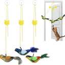 Tocirelo Interactive Cat Toys Bird - Realistic Cat Interactive Toys for Indoor Cats with Catnip and Feather, 3 Pack Hanging Chirping Bird Cat Toy, Bored Kitten Kicker Chase Exercise Door Frame Toy