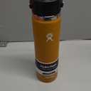 Hydro Flask Water Bottle - Insulated Stainless Steel - Wide Straw Lid, Non Spill, Leakproof in 24 Oz Fossil Brown