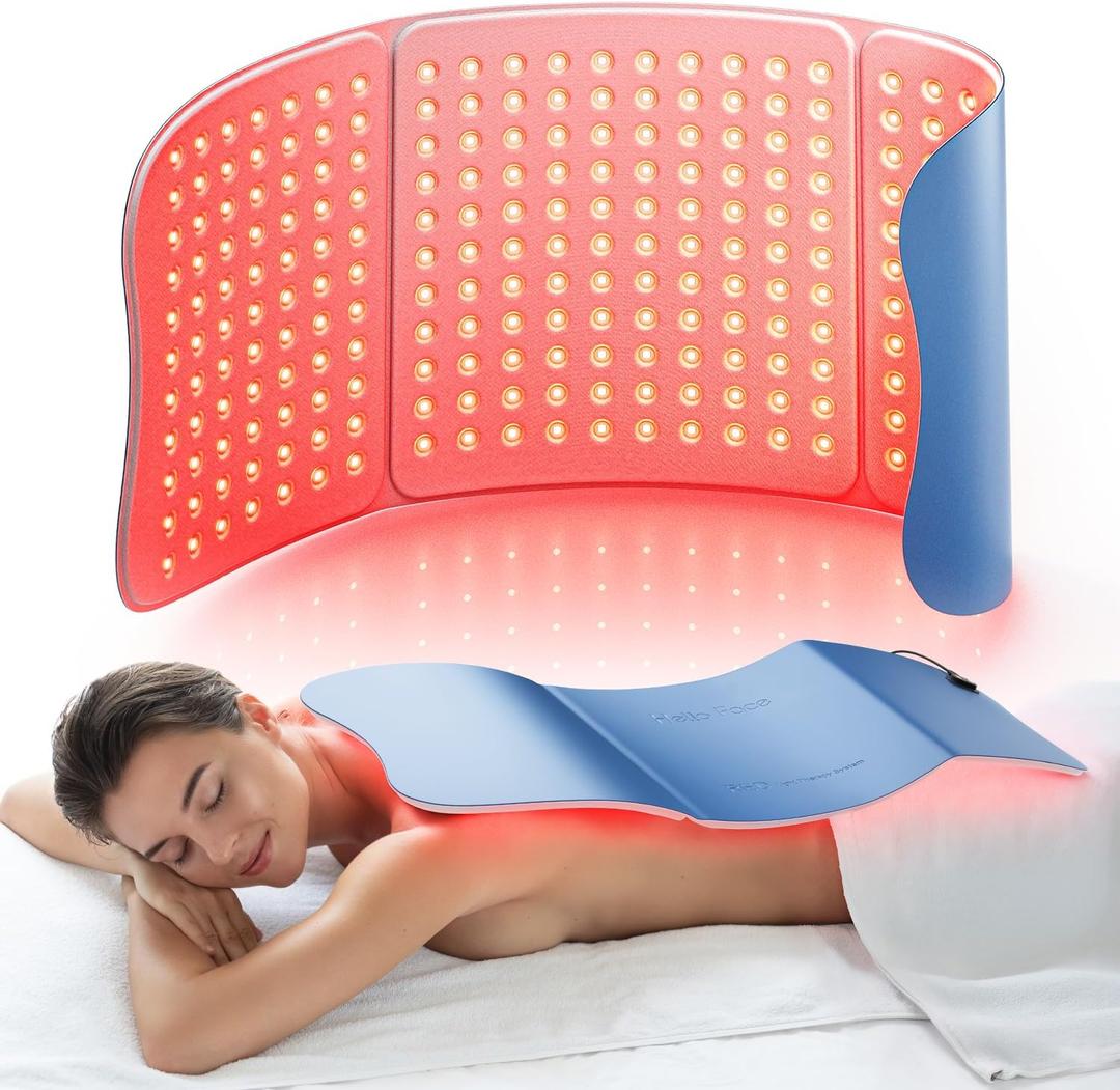 Hello Face Large Red Light Therapy for Body, 264 Triple-Chip LEDs Red Light Therapy Mat Near Infrared 660nm & 850nm 30'' x 12'' for Full Body Pain Relief Joint Muscle 36W