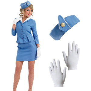 fun shack Flight Attendant Costume Women Blue, Retro Airline Stewardess Outfit for Women, Vintage Stewardess Attire S fun shack Flight Attendant Costume Women Blue, Retro Airline Stewardess Outfit for Women, Vintage Stewardess Attire S