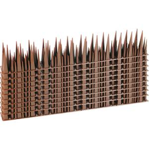 KOKMEYA Bird Spikes 4m Four Stage Tall Bird Spikes Deterrent, Plastic Anti Bird Spikes for Outside to Keep Birds Away Pigeon Spikes Bird Nest Preventer for Roof, Sill, Patio (Brown)