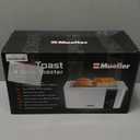 Mueller UltraToast Full Stainless Steel Toaster 4 Slice, Long Extra-Wide Slots for Bagels and Waffles, 6 Browning Levels, LED Display, Cancel/Defrost/Reheat Functions & Removable Tray, Kitchen Gadgets