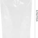 Operitacx 50 Pcs Reusable Clear Drink Pouches with Leakproof Suction Nozzle, Stand-up Travel Liquid Pouch, Beverage Bags for Juice Milk Homemade Drinks 6.69X4.33X2.36 Inches (300ml)