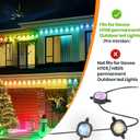 Mounts Clips for Govee Pro Permanent Outdoor LED Lights H706, Bracket Holder for Govee Pro Version Outdoor LED Light (Black, 40