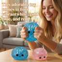 Dumpling Squishies Toy, Giant Glitter Dumpling, Colorful Steamed Bun Stress Balls Fidget Sensory Toy,Squeeze Dough Ball Stress Relief Hand Toys with Food Steamer Stretchy Desk Toys (Glitter Pink)