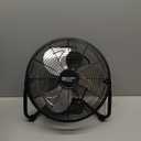 Comfort Zone Cradle Floor Fan, 12 inch, 3 Speed, High Velocity, 180 Degree Adjustable Tilt, All-Metal, Carry Handle, Rubber Feet, Airflow 15.42 ft/sec, Ideal for Home, Bedroom & Office, CZHV12B