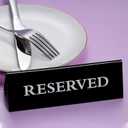 12 Reserved Table Sign for Wedding Table Plastic Reservation Signs for Tables Black Reserved Seat Signs for Restaurants Wedding Sign Reserved Table Tent Sign Guest Reservation Sign for Table