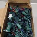 PREXTEX Multicolored Christmas Lights with Green Wire, 60 Feet, 300 Lights, Colorful String Lights Indoor or Outdoor - Incandescent String Lighting for Christmas Tree Decorations for Fences and Patios