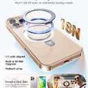 TORRAS Crystal Clear for iPhone 16 Pro Case Magnetic Stand,[Compatible with MagSafe][Flexible Stable Stand]Mil-Grade Protection Transparent Slim Anti-Yellowing Anti-Scratch Ring Kickstand 6.3", Ostand