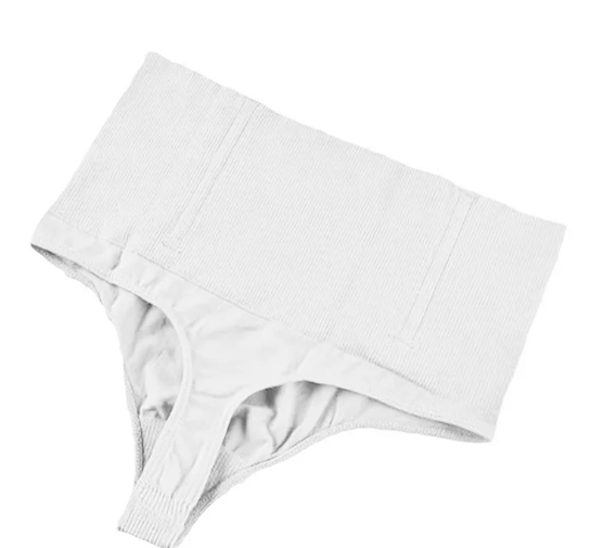 Women'S Panties Women'S Solid Color Belly Briefs Corset Waist Lift Hip Mid Waist Shapewear, White, XL