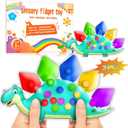 UIIOPJIOM 2PC Dinosaur Color Sorting Sensory Toys for Toddler, Montessori Toy Learning Activities Quiet Calm Down Fidgets for Classroom Valentine for 3 4 5 Year Old Boy Easter Basket Stuffer Gift