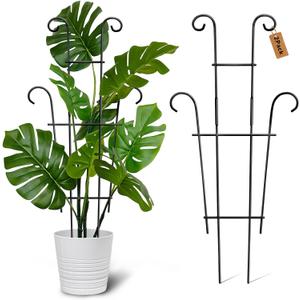 Plant Trellis for Potted Plants 2p, Larger 23in Garden Trellis for Climbing Plants Indoor Outdoor, Rustproof House Plant Support Stakes for Pothos Hoya Ivy Flower