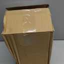 Amber Glass Vase Bud Flower Vase with Modern Design, Brown Wide Mouth Decorative Vase Gift for Home Decor, Living Room, Dining Table, Entryway, Shelf, Wedding, Office, 7.3 Inch (Amber)