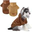 2 Pack Dog Hoodie Warm Hood Dog Sweater Cold Weather Small Dogs Sweatshirt Comfort Pet Clothes for Small Medium Dogs with Pockets Cats Chihuahua Clothes for Male Female Girl Boy Sporty Daily Wear, M