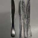 Matte Black Dinner Knife, GoGeiLi Stainless Steel Satin Finish 9.4-inch Dinner Table Knife Set, Service for 6, Dishwasher Safe