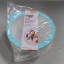 Oggi Prep, Store & Serve Plastic Bowl w/See-Thru Lid- Dishwasher, Microwave & Freezer Safe, (4 qt) White/Aqua