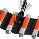 Professional TidyMister Heavy Duty Pool Vacuum Head with Swivel Handle -Extra-Wide 3.2LB Weighted Side Brush & Wheels for Vinyl Liner-Deep Cleaning for Inground & Above Ground Swimming Pool - Orange