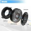 X AUTOHAUX 1 Set AC Compressor Clutch Replacement for Ford F-150 8Cyl 5.0L 5.8L 1990-1995