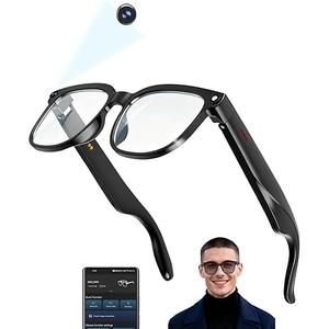 MNVOEQ AI Smart Glasses with 4K Camera/Video Recording/Bluetooth for Men & Women/HandsFree Recording Glasses with Audio, AIPowered Wearable Tech/FirstPerson Camera/Travel/Bussiness/Sports/Drive