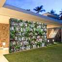 13 x 6 ft Stone Brick Wall Garage Door Backdrop, Vintage Textured Stone Rock Ancient Wall Overgrown Adventure Theme Garage Door Cover Decoration Indoor Outdoor Decor Banner Cover (N2245)