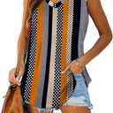 XIEERDUO Womens Tank Tops V Neck Basic Solid Color Casual Flowy Summer Sleeveles, Small