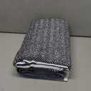 Cleanbear Bath Towels, Luxury 100% Cotton Bath Towels Set for Bathroom, 54 x 28 Inches Large Shower Towels with Herringbone Stripes, Navy Blue, 2 Pack