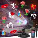 Christmas Projector Lights Outdoor, Holiday Night Light Projector with 16 All Seasons Slides, 10 Colors, Snowflake Projector for Christmas Decorations, Thanksgiving, Halloween, Birthday, Party