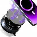 Upgraded Vacuum Magnetic Suction Phone Mount, Magnetic Car Phone Holder, for iPhone 16 MagSafe Car Mount, ideal for Car Screen/Gym/Mirror/Smooth Surface, Magnet Phone Holder Fit for iPhone 16 Pro Max (Black)