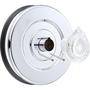 Enhon Tub and Shower Trim Kit, Shower Trim Compatible with Moen Chateau T470 Single Handle Tub/Shower Standard Valve, Escutcheon Screws Tube and Handle(Chrome, Knob)
