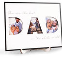 Father's Day Gift For Dad, Photo Frame DAD Sign For Table Decoration, Photo Fame From Daughter, Display 3 Photos 3x3 Inch, Father's Day Gift Picture Frame, Custom Dad Photo, Home Office Decoration (DS51)