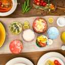 4.5 Inch Japanese Apricot Blossom Bowls,4 Colors Porcelain Rice & Soup Bowls, Available in 2, 4, or 6-Piece Sets, Elegant Floral Design (Set of 6)