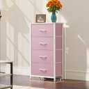 YITAHOME Dresser with 4 Drawers -Fabric Storage Tower, Organizer Unit for Bedroom, Hallway, Closets - Sturdy Steel Frame, Wooden Top & Easy Pull Fabric Bins, 11.8"D x 17.7"W x 37.4"H
