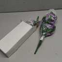 Artificial Flowers for Outdoors Front Porch Spring Decor ,2 Pack Hanging Faux Outdoor Plants UV Resistant - Long Trailing Faux Flower for Hanging Baskets, Tall Outdoor Planters （Multi Purple）