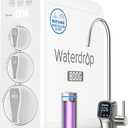 Waterdrop X8 Reverse Osmosis System, NSF/ANSI 42&58&372 Certified, 800 GPD Tankless RO Water Filter, 9-Stage Filtration, Undersink, 2:1 Pure to Drain, LED Faucet, BPA Free, [ NO Minerals Added ]