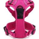 TRUE LOVE Adjustable No-Pull Dog Harness Reflective Pup Vest Harnesses Comfortable Control Brilliant Colors Truelove TLH5651(Fushcia,L)