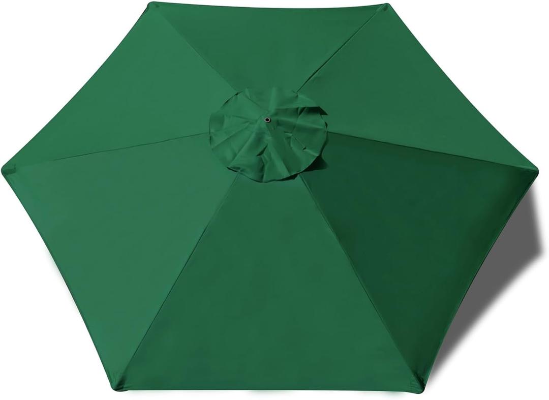 EliteShade USA 7.5FT Replacement Covers 6 Ribs Market Patio Umbrella Canopy Cover (CANOPY ONLY) (Forest Green-8)