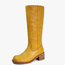 Women's Knee High Boots Square Toe Chunky Block Heel Long Boots for Women Comfortable Low Heel Womens Boots ,8.5