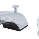 Kingston Brass KB921B Americana 8-Inch Widespread Lavatory Faucet Twin Acrylic Handle with Brass Pop-Up, Polished Chrome