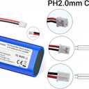 5200mAh 3.7v Lithium ion Battery with 2.0Pin JST-PH JST 2.0/2P Plug Rechargeable Battery Pack Lithium 3.7 Volt Batteries for Electronics, Toys, Lighting, Equipment, Bluetooth Speaker Other Products.