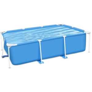 Jojoka 118x 79 x 26 inch Rectangular Frame Pool Outdoor Backyard Above Ground Swimming Pool (Blue)