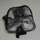 Paxiland Clear Backpack Stadium Approved 12126 with Reinforced and Wider Shoulder Straps, Small Clear Bag for Schools, Concerts, Work, Festivals and Sporting Events - Black