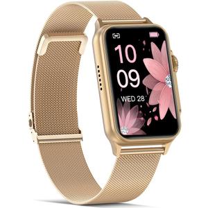 FITVII Nexa Fitness Tracker Answer/Make Calls, Smart Watch with Blood Pressure, Blood Oxygen, 24/7 Heart Rate Monitor, 120+ Sport Mode Activity Tracker with Step Counter, Sleep Tracker for Women Men (Rose Gold)