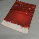 Christmas Placemats Set of 4, Xmas White Snowflake and Red Background Table Mat Placemat Heat Resistant Non Slip Line for Holiday Party Dining Table Kitchen Decor 18" x 12"